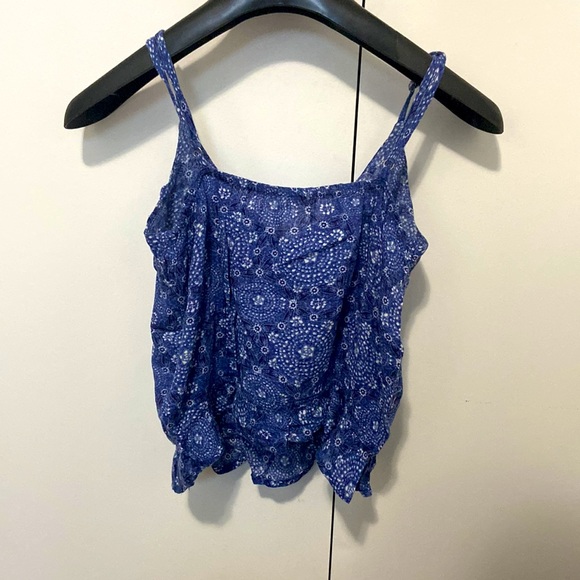 Blue Frilly Tank Top - Picture 2 of 3